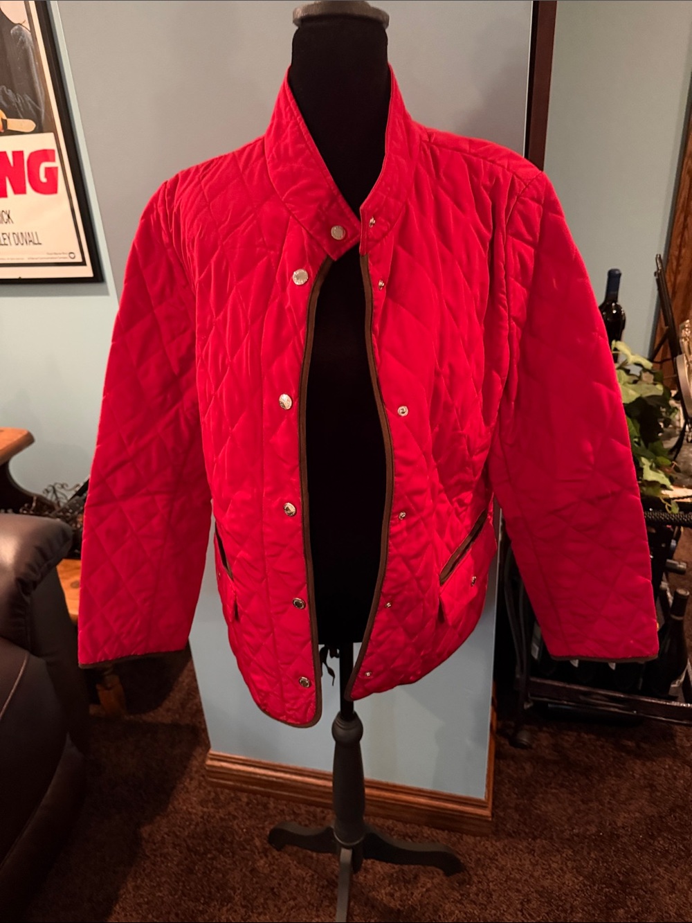 Quilted Red Women's Jacket - Classic Lightweight Coat